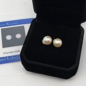 NWOT Earring Backs Pearl with Authenticity card